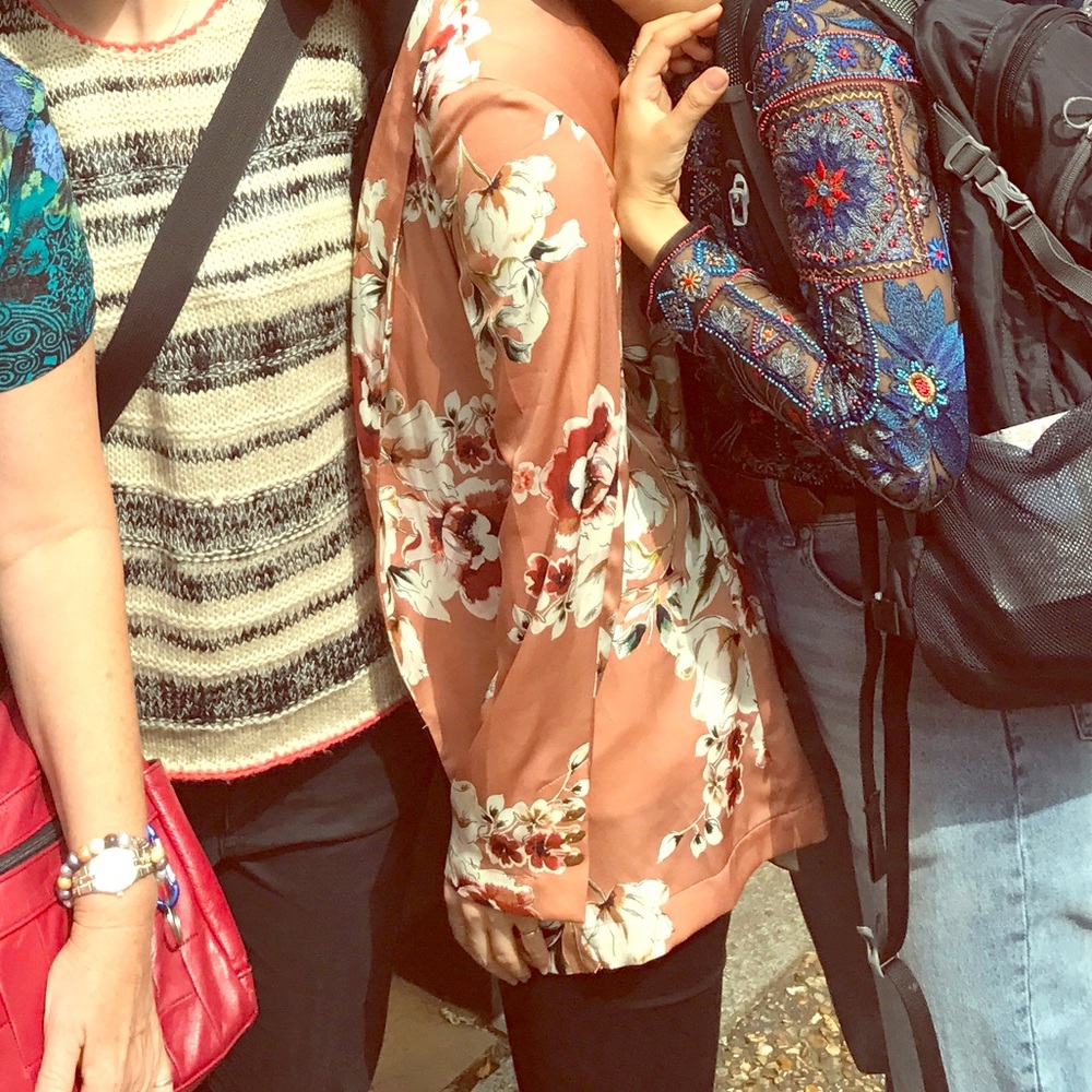 Zara floral blazer